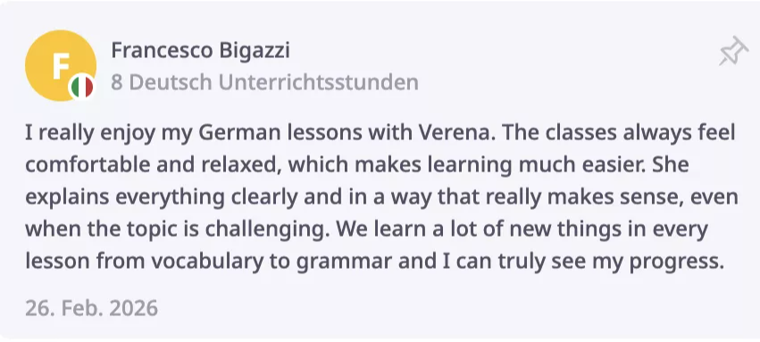 Feedback German Student 2
